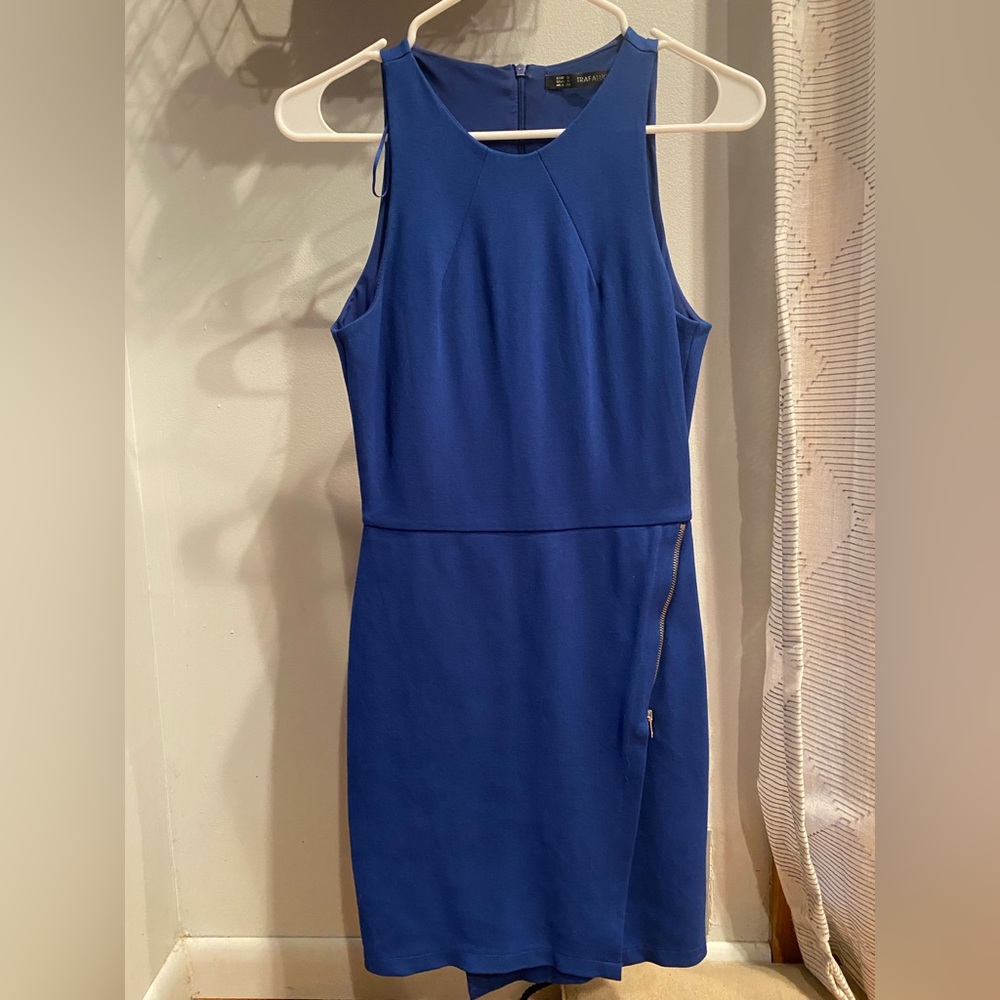 Zara Trafaluc Blue Sleeveless Dress w/ Side Zipper